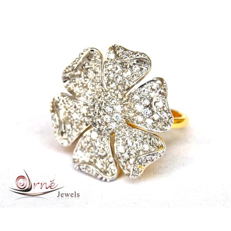 Floral Diamond Cocktail Ring